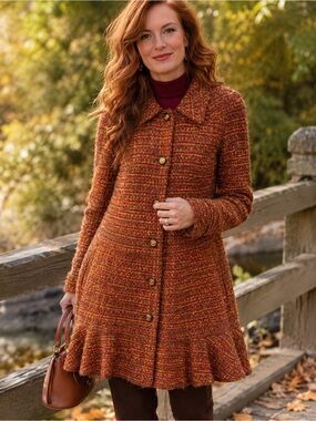 Vintage Gai Mattiolo multi-tone tweed coat